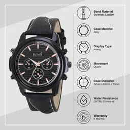 relish Black Watch, Perfume, Wallet and Cardholder Combo for Men Diwali Gift for Boys Silicone Gift Box image 3