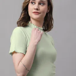 FBAR High Neck Cotton Fitted Top image 4