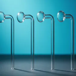 agnix 6 inch Bend Glass Oil Burner Pipe Transparent (Pack of 4) Borosilicate Glass Inside Fitting Hookah Mouth Tip-picture-37