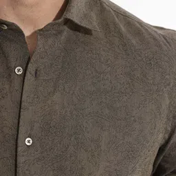 rare rabbit Men Regular Fit Printed Spread Collar Casual Shirt image 5