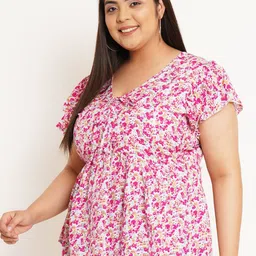 U&F Beyond Floral Printed Peplum Top image 5