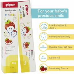 pigeon TOOTHPASTE FOR CHILDREN STRAWBERRY FLAVOR Toothpaste image 4