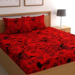 radheradhe 104 TC Polycotton Double Printed Flat Bedsheet-picture-26