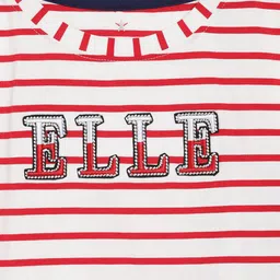 ELLE Multicoloured Striped Extended Sleeves Top image 3