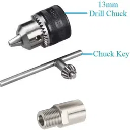 shmart HEAVY DUTY DRILL CHUCK 13MM WITH CONVERTER ADOPTER WITH CONVERTER NUT ADAPTOR KEY SET FEMALE 1/2'' 20UNF 13MM Rotary Bit Set image 2