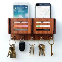 ambvin K1122 Multi-functional Wall Mount Organizer Wood Key Holder-picture-21