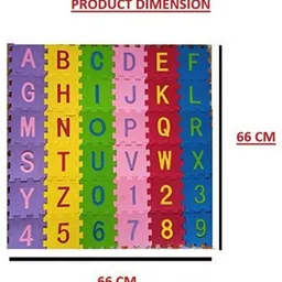 vasudeva Alphanumeric MAT Puzzle for Kids Learning Alphabet and Number Mat image 3