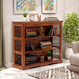 nsh Premium Solid Sheesham Wood Multi-Use Storage Cabinet for Home & Office Solid Wood Open Book Shelf-picture-18