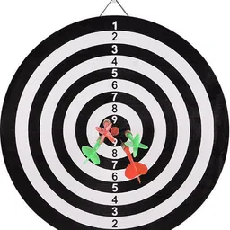 zinnia Dart Board Game for Kids, 12 INCH Double Side Playing Dartboard with 4 Pin 2 cm Dart Board image 2