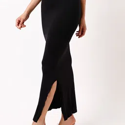 VDIHATA FASHION Black Color Fish Cut Design Side Slit Slim Fitting Shapwear Petticoat For Women Lycra Blend Petticoat-picture-14