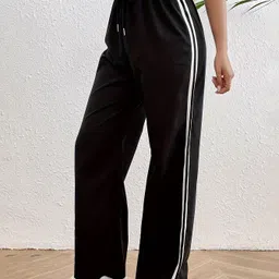 progeny Women Striped Black Track Pants-picture-12
