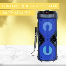 SACRO 4210 (PORTABLE BLUETOOTH PARTY SPEAKER)With Karaoke Mic & High Quality SoundS39 30 W Bluetooth Tower Speaker image 1