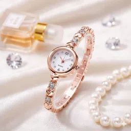 moover Analog Watch - For Women DMN-RSGLD/WHITE-j1 image 3