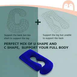 dyf ultra soft j shaped Polyester Fibre Solid Pregnancy Pillow Pack of 1 image 5