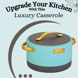 inkitchenstore Hazzel Insulated Stainless Steel Casserole Hot & Cold Food Serve Casserole image 3