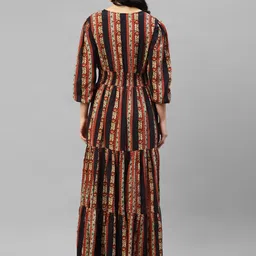 vastani enterprise Printed Crepe Stitched Anarkali Gown image 2