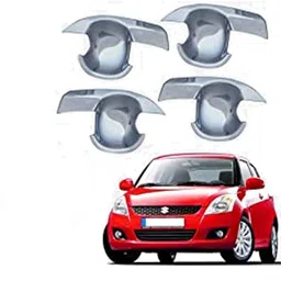 amabu Car silver Plated chrome door handle finger guard for Maruti swift (2012-2017) Car Grab Handle Cover-picture-13