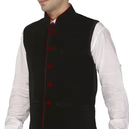 jihuzur Solid Men Waistcoat image 2