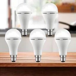 guggu Emergency 15W Inverter LED Bulb with 1200mAh Rechargeable Battery Pack of 5 Q489 4 hrs Bulb Emergency Light image 1