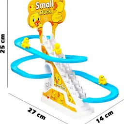 rupela Duck Slide Toy Set, Funny Automatic Duck Chasing Race Track Game Set image 3