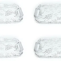 plamo Stylish and Durable Transparent Unbreakable Plastic Angoori Serving Tray Tray image 4