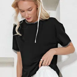 Trend Alacati stili Round Neck High Low Top image 4