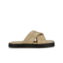 Roadster Beige Open Toe Flats image 2