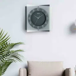 ams clocks Spirited Rider Black & White Glass Wall Clock-picture-29