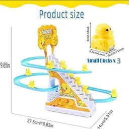 bachpan Deluxe Duck Slide Toy Set – Automatic Climbing Track with Music & Lights image 3
