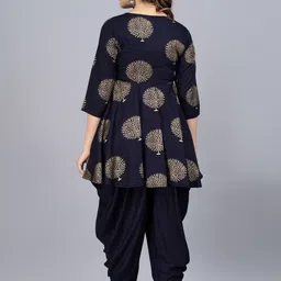 tfp Women Viscose Rayon Kurti Dhoti Pant Set image 2