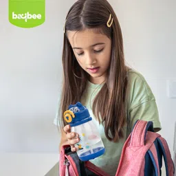 baybee uddleCup Sipper Water Bottle with Straw for Kids Leak Proof with Strap 600ml image 2