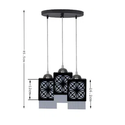 Gojeeva Black Wood Square Shaped Wall Lamp image 4