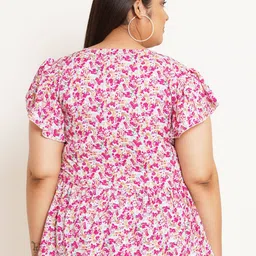 U&F Beyond Floral Printed Peplum Top image 4