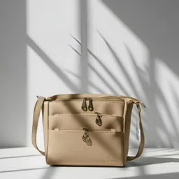 evork fashion Yellow Women Sling Bag Stylish Multi-Zip Sling Bag for Women Girls Premium PU Leather Shoulder Handbag-picture-13