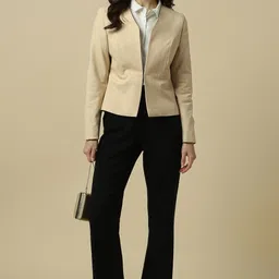 allen solly Women Solid Single Breasted Formal Blazer image 2