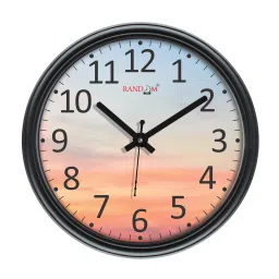 random Black Plastic 12-Inch Curve Sea View (Quartz Movement) Wall Clock image 2