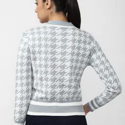 Van Heusen Woman White & Blue Geometric Print Top image 4