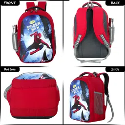 bayo Spiderman 1st/2nd/3rd/4th & 5th class school Bag +Lunch Bag Free for Boys &Girls Waterproof School Bag image 2