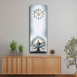olive tree Multicolour Rectangle 24 Inches Wooden Wall Clock (Lord)-picture-21