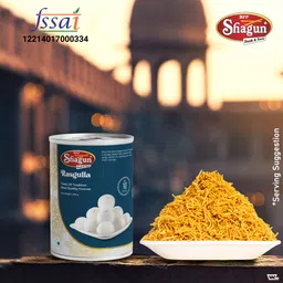 bfp shagun Rasgulla 1Kg(500g x 2) Soft Juicy & Spongy Indian Sweet Diwali Sweets Gift Pack Assorted Gift Box image 5