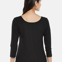 Annabelle by Pantaloons Black Boat Neck Top image 2