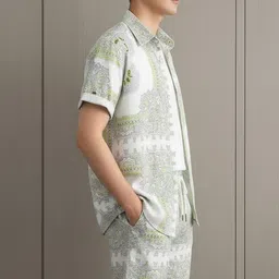 rich vibe Shirt Regular Shorts Co-ords Set image 3