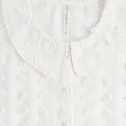 Pantaloons Junior Mandarin Collar Dobby Cotton Shirt Style Top image 4