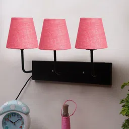 Devansh Black & Pink Jute Cluster Wall Mounted Lamp image 5