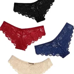 hukman Pack of 4 Women Bikini Multicolor Panty-picture-23