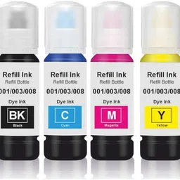 Gedi 003 Refill Ink Compatible for L3110,L3150,L3250,L3252,L3115,L3116 Printer 3PC Black + Tri Color Combo Pack Ink Bottle-image-64