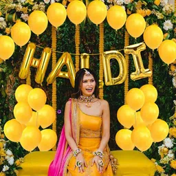 kapoor stores Solid Haldi Ceremony Decoration,Haldi Ceremony Decoration Kit Balloon image 3
