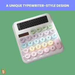 clairbell Desktop Cute Calculator, 12-Digit Large Display With Aesthetic Candy ColorO470 Desktop Cute Calculator, 12-Digit Large Display With Aesthetic Candy ColorW470 Basic Calculator-picture-27