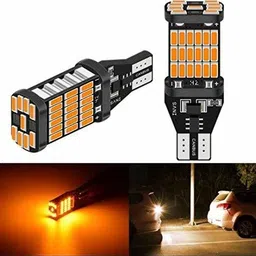 acube mart Tvs Ntorq 360 Degree, 45smd, T10/T15 Socket LED Indicator Bulb, Yellow, 2pcs. Parking Light Motorbike LED for TVS (12 V, 1.2 W) image 2