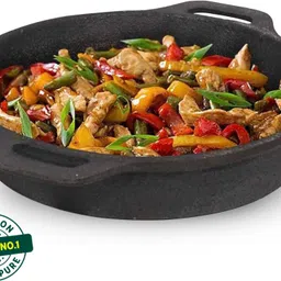 the indus valley Preseasoned Cast Iron Fry Pan/Skillet With Double Handle - 9.7 inch Fry Pan 24.6 cm diameter 1.8 L capacity-picture-11